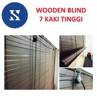 Bidai kayu meranti ( saiz panjang ) wooden blind [ TAHAN PANAS DAN HUJAN ] Wooden Blinds Outdoor (W) x (H) , 户外木帘
