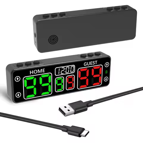 Touch Smart Scoreboard With Timer, Portable Mini Electronic Scoreboard, 10 Digit Tabletop Scoreboard