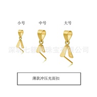 Pendant au750 Buckle Head Pendant Inlaid Buckle Gold Gold Jade Gold diy18k Sunflower Seed Jade Acces