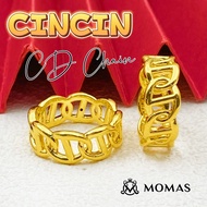 Cincin CD Chain 5D Emas 916 Original Cincin Emas 916 Tulen Cincin Bajet Emas 916 Cincin Murah Emas O