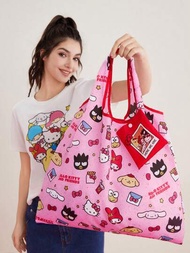 HELLO KITTY AND FRIENDS | SHEIN 粉色寵物材質可摺疊購物袋