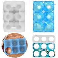 【SUIT*】 Grade Silicone Eggs Organiser Mold 6 Grids Eggs Storage Tray Making Mould