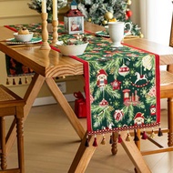 Innovative Santa Table Runner Decoration Holiday Durable Strong Coffee Table TV Cabinet Exclusively 
