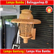 Kap Lampu Bambu Lampu Hias Bambu Tempel Model Teplox Kerajinan Bambu Lampu Bambu Gantung Lampu Hias