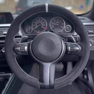 Car Steering Wheel Cover Black Suede For BMW M Sport F30 F31 F34 F10 F11 F07 X1 X2 X3 F25 F32 F33 F3