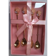 Luxury Gold stainless Steel Long Tea cake Spoon Tea Spoon cake Spoon