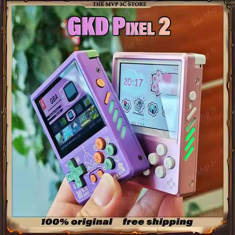 NEW GKD Pixel 2 Seies Metal Handheld Game Consol CNC Mini Game Player 2.4 Inch 640x480px Screen ligh