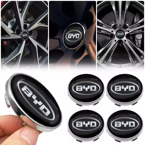 4Pcs 56/60mm Car Wheel Center Hub Caps Sticker Emblem For BYD F3 S6 F0 Tang I3 S7 G3 E5 E2 E1 E3 E9 