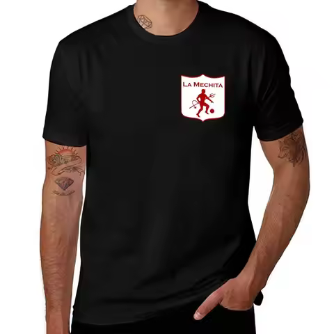 America de Cali Logo - La Mechita T-Shirt Basic Comfort Fit T-Shirt for Men
