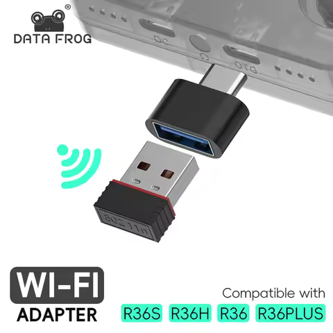 DATA FROG Plug and Play Type C OTG WiFi Adapter For R36S R36H R36 R36PLUS USB Dongle For ArkOS 2.0 P
