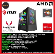 Gaming Office PC Value Desktop AMD Ryzen 5 5600G/8GB/16GB/256GB SSD/512GB SSD/RX Vega 7 Graphics/500W