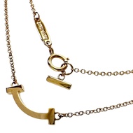 ทิฟฟานี่ แอนด์ โค (TIFFANY & Co.) สร้อยคอ T Smile Mini K18PG พิงค์โกลด์ 2.3 กรัม 41/45.5 ซม. สำหรับส