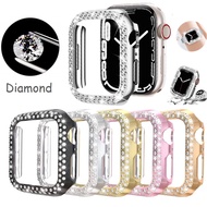 For Apple Watch Case Bling Diamond Apple Watch 9 Case Hard PC Protective Bumper For iwatch series 9 8 7 6 5 4 3 size 41mm 45mm 38mm 40mm 42mm 44mm Apple Watch Series 7 Case