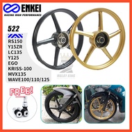 ENKEI SP522 Pnp Sport Rim Black Y125ZR Y16/Y15ZR KRISS 2 EGO LC135 4S 5S 115Fi Wave100 Wave110 Wave125 RS150Cu