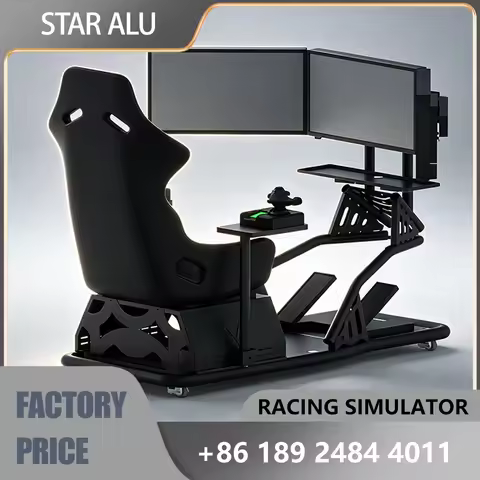 Professional Flight Simulator Cockpit，with Dual Monitor Support，Realistic VR Flight Experience for A