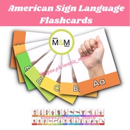 ALPHABET & NUMBERS SIGN LANGUAGE FLASHCARDS ASL, Laminated , SIGN LANGUAGE FLASH CARDS