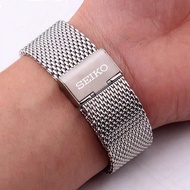 For Seiko No. 5 watch strap suitable for SEIKO water ghost canned diving abalone Milan mesh belt ste