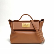 HERMES 2424Mini21金棕色EC皮Y刻金扣