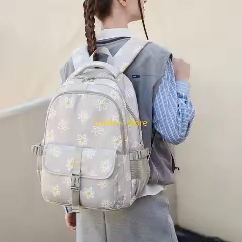 Y4QA Large Capacity School Bag Backpack Practical Student Books Bag Travel Daypacks