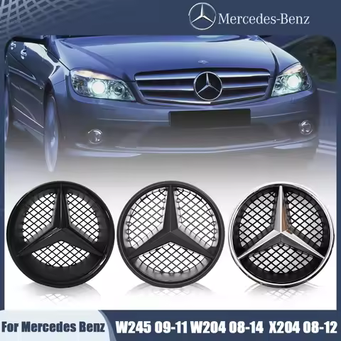 Chrome Black OE Style Emblems For Mercedes Benz B C GLK W245 W204 X204 High Quality ABS Front Grill 