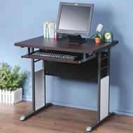 [特價]Homelike 巧思辦公桌 炫灰系列-胡桃加厚桌面80cm(附鍵盤)桌腳飾板灰色