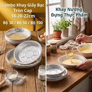 Round Foil Tray Set 18cm 20cm 22cm Used to Make Cakes and Food in Many Specifications
