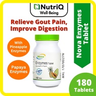 Nova Enzymes Tablet Digestive Enzyme Supplements Bromelain and Papain Gout Supplement Joint Pain Red
