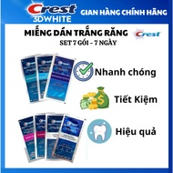 Combo of 7 Packs of American Crest 3D White Teeth Whitening Strips