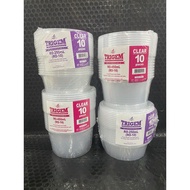 10pcs Round Plastic Container Microwavable 250ml 450ml 625ml 750ml 1250ml 1500ml