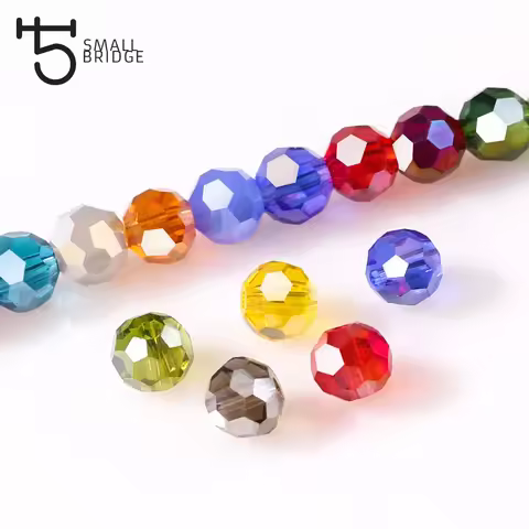 3 4 6 8mm Czech Round Spacer Glass Beads For Jewelry Making Diy Accessories Colorful Faceted Crystal