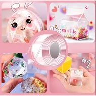 (TOS) (TOS) NANO TAPE BALLOONS Viral Nano Tape Toy/s Momo nano tape roll inflatable stickers nano ta