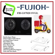 FUJIOH FH-GS7020 SVGL 2 BURNER DOUBLE INNER FLAME GLASS GAS HOB