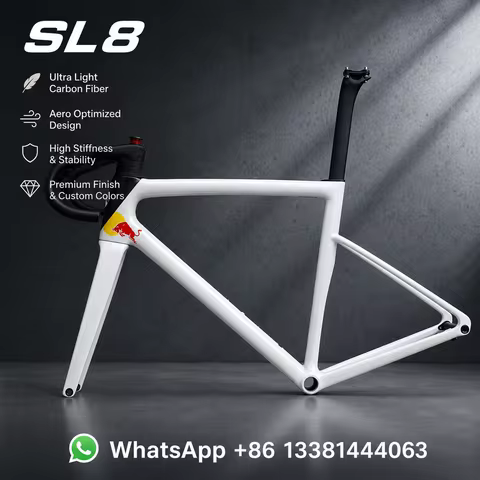 2026 NEW SL8 Toray T1100 Aero Carbon Road Bike Frame Ultra-Light Disc Brake Frameset Custom Colors A