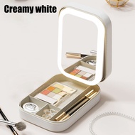 【Vinnatsu】Tas Makeup Lampu 3 Warna Lampu Rias Mini Lipat Makeup Beauty Case Full Mirror Tas Makeup L