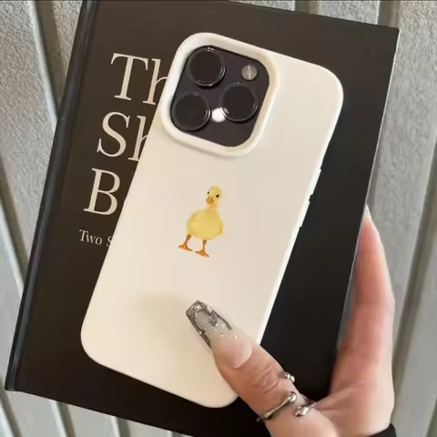 Simple Cute Little Yellow Duck Lychee Pattern Soft Phone Case For Xiaomi 15T 14T 13T Pro 15 14 13 Po
