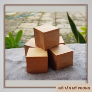 Cube 10cm loại 1 | Khối gỗ lập phương dùng trang trí đồ chơi có bo cạnh an toàn | Cục gỗ kê hàng