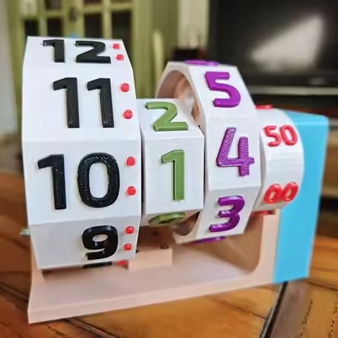 3D Printing Home Decor Desktop Roller Clock