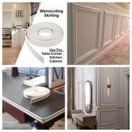 3D Foam Wainscoting Wall Frame Skirting Waistline Strip Tape Border Line DIY Frame Border Skirting L