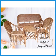 ✟ ✆ ⊙ RATTAN SALA SET SOLIHIYA WITH CENTER TABLE 4PC