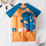 Swimsuit Boys Children Buoyancy Swimsuit Short-Sleeved One-Piece Cute Cartoon Swimsuit Baby Floating