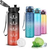 Drinking Bottle - 0.5 Litre Water Bottle Children, Leak-Proof, Water Bottle with Time Marking, Easy 