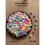 RM2.50/100 pieces : SPC-800 - Manik - Bead - 7 mm x 7 mm ( Saiz Lubang = 4 mm)