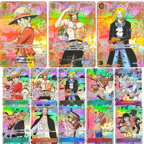 Proxy OPCG ONE PIECE CARD OP13 RED MANGA Ace Sabo LUFFY COMIC SUPER PARALLEL JAPANESE 2025 Collectio