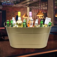[vsrhkq] Galvanized Tub Ice Tub Ice Bucket Storage Container for Parties Metal Drink