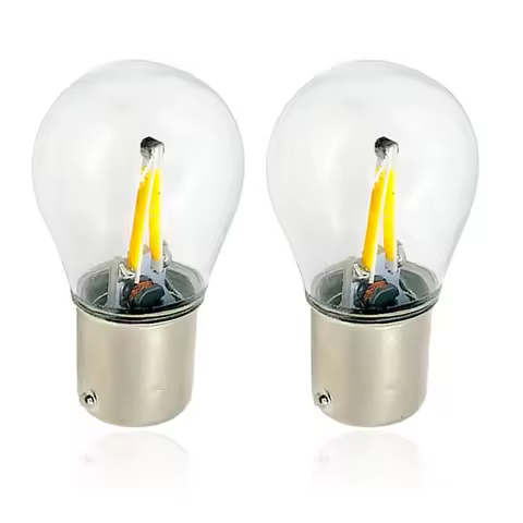 2 PCS 1156 BA15S BAY15D 1157 BAU15S 2 COB Car LED Filament Turn Signal Light Parking Reverse Bulb 12