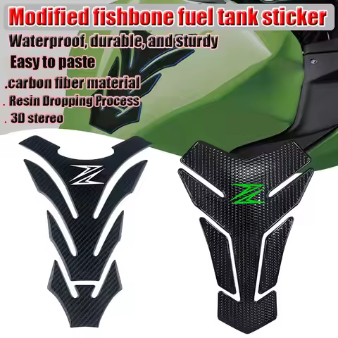 For Z250 Z300 Z400 Z500 Z650/RS Z750 Z800 Z900/RS Z1000 Z H2 3D fuel tank sticker cover pad motorcyc