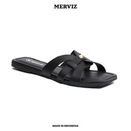 Merviz Florence Sandal Simple Casual FlatWanita ELEGAN | Light, Soft, Anti-Slip