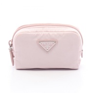 【二手】Prada PRADA 三角 Logo 迷你手拿包 1ND339 淺粉紅尼龍皮革三角 Logo 迷你手拿包 女士二手 A
