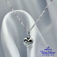 Unisilver 925 Sterling Silver Heart Pendant Necklace (NP177)