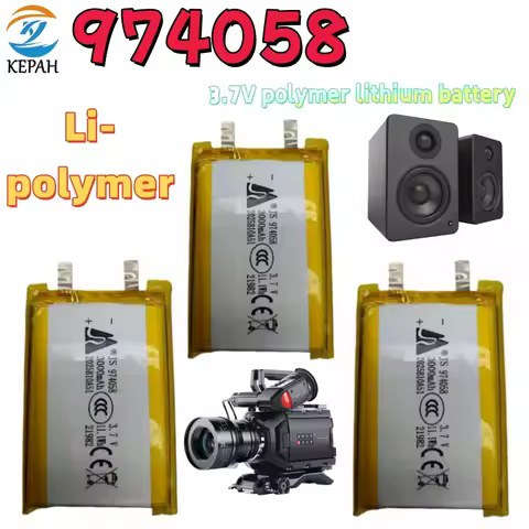 7V 3000mAh 974058 Polymer Lithium Battery for Power Bank GPS MP5 Tablet Portable Devices solar light